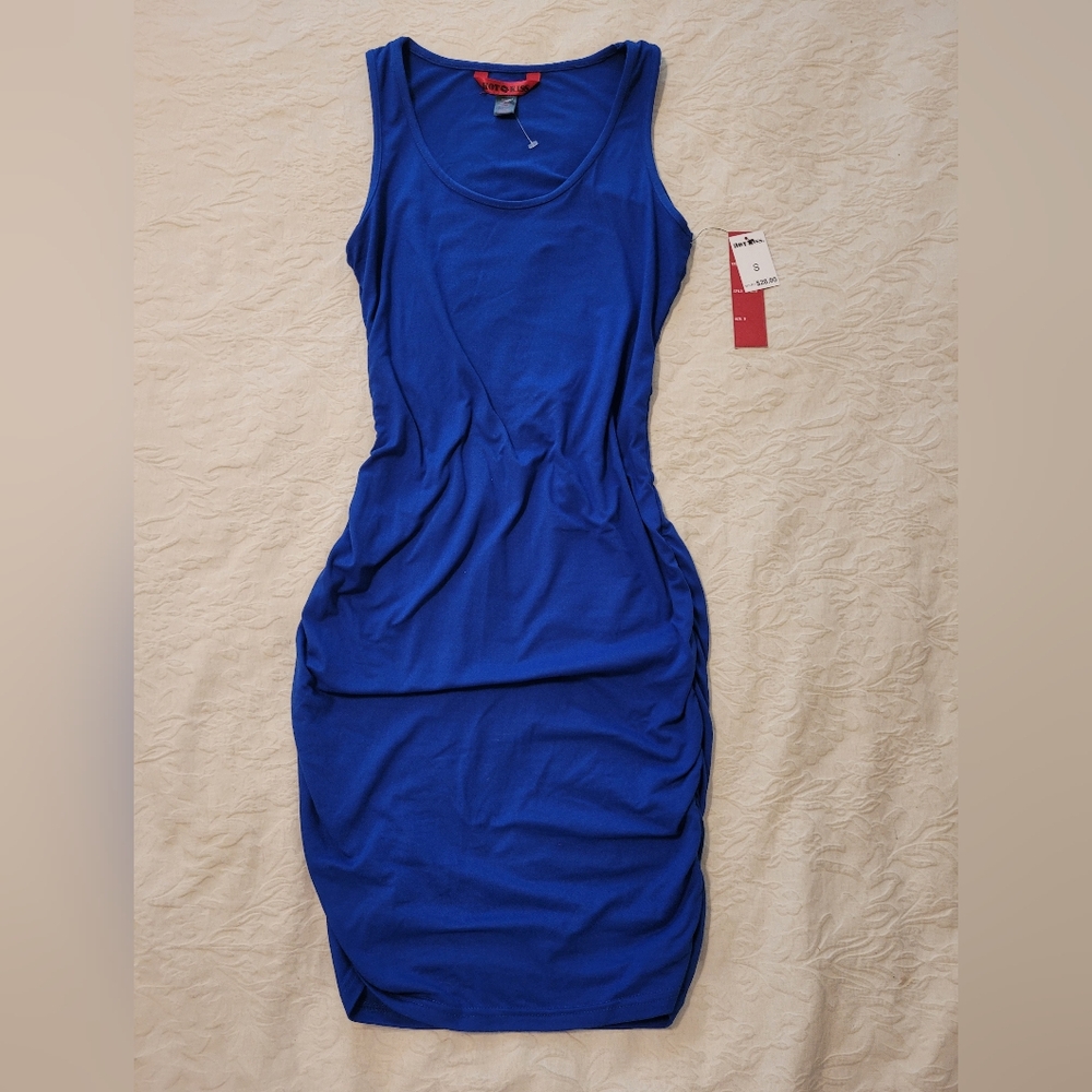 Hot Kiss Blue Bodycon Midi Dress for Cocktail Nights